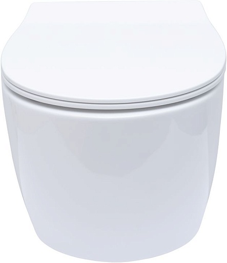 Allen Brau Унитаз подвесной Fantasy 4.11HC1.20 белый глянец с крышкой 4.11005.20 – фотография-2